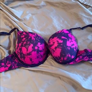 Pink tie dye push up bra !